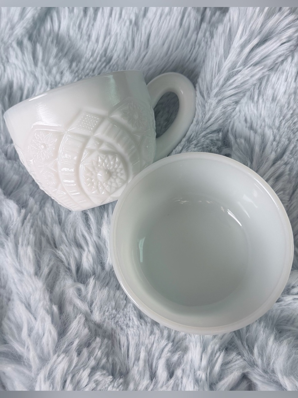 Vintage White Milk Glass McKee Concord Punch Cup Anchor Hocking Fire King Bowl